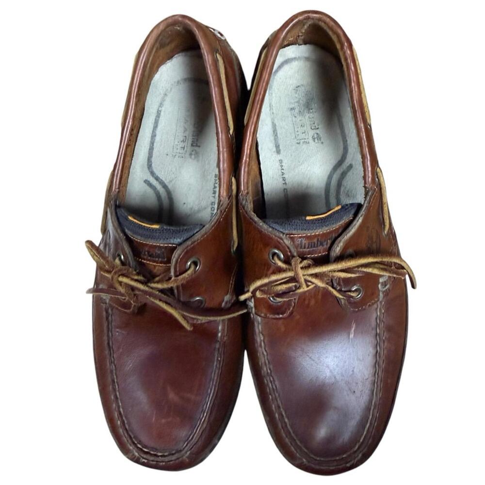 Timberland Rich Brown Leather‎ Boat Shoes Men's size 10.5